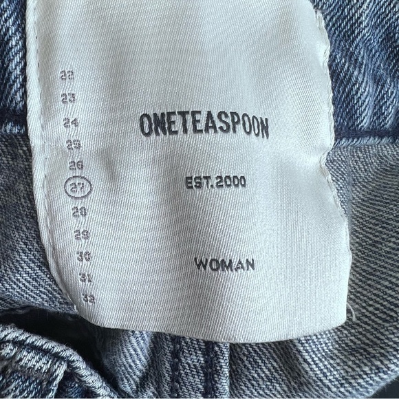 One Teaspoon High Waist Bandits Slim Fit Twisted Cuff Hem Size 27 - Picture 12 of 13